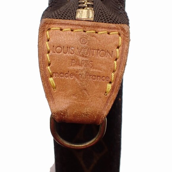 LOUIS VUITTON LV Logo Bucket GM Pouch Bag Monogram Leather Brown Gold 05CA007 - Picture 8 of 16